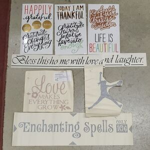 Vinyl sign decals, inspirational quotes